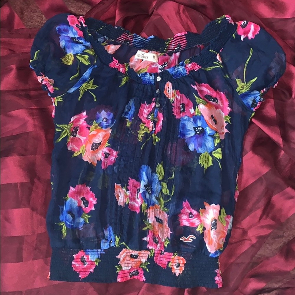 Hollister Sheer Floral Top
